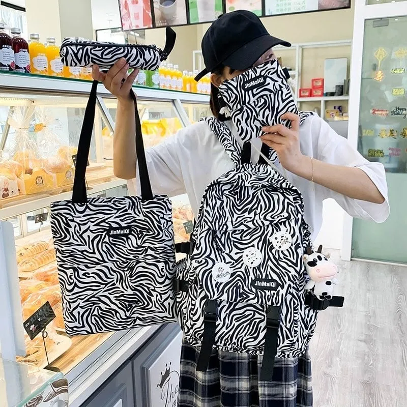 Milk Cow School Backpacks Set/4pcs