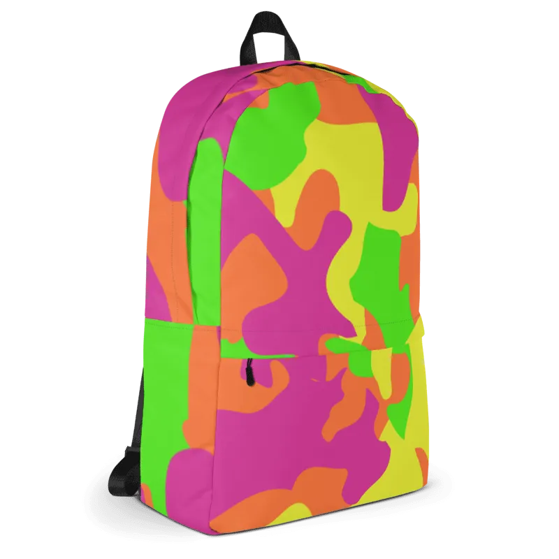 Pink & Green Camo Backpack