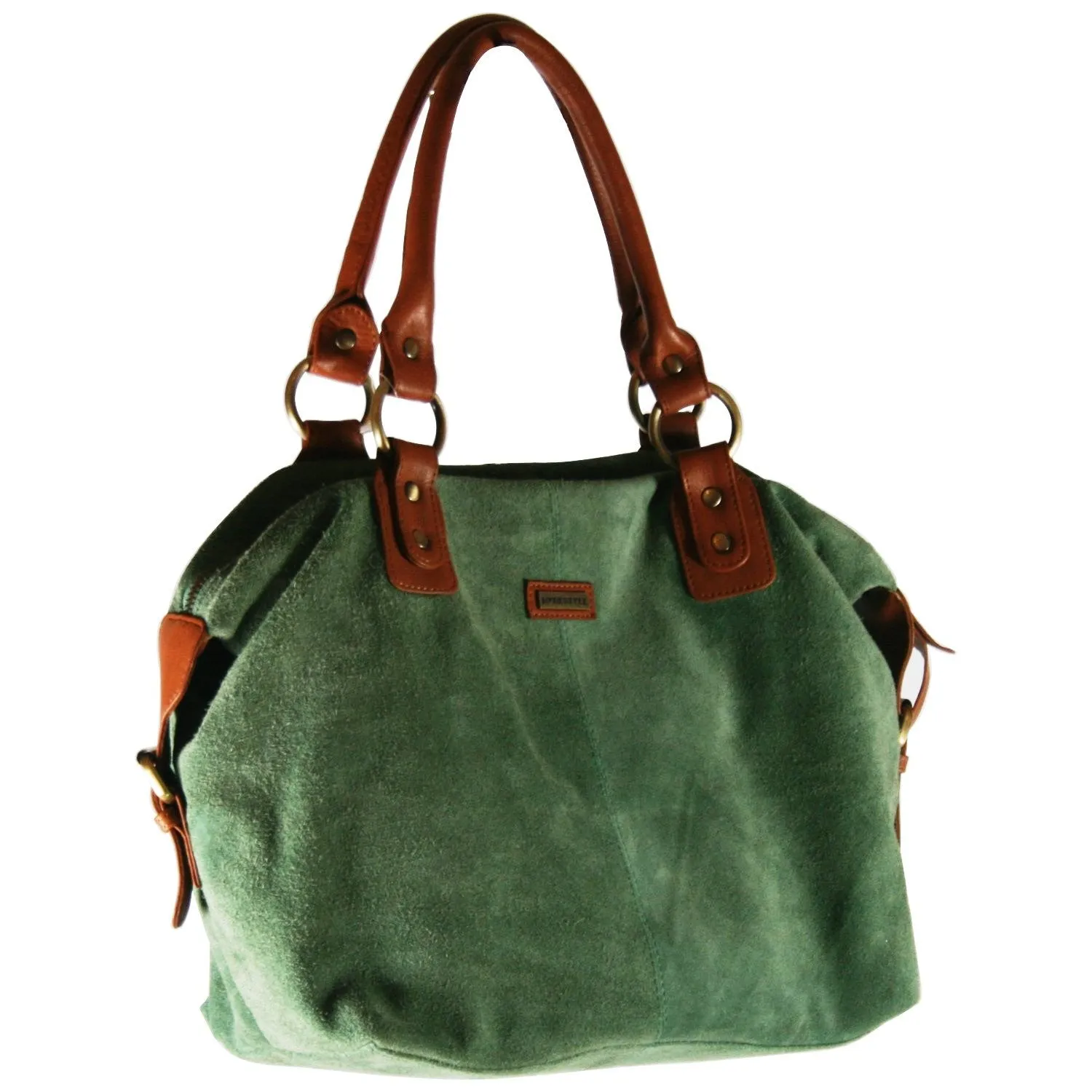 Rimor- Slouchy hobo silky suede bag  #LB08 Green