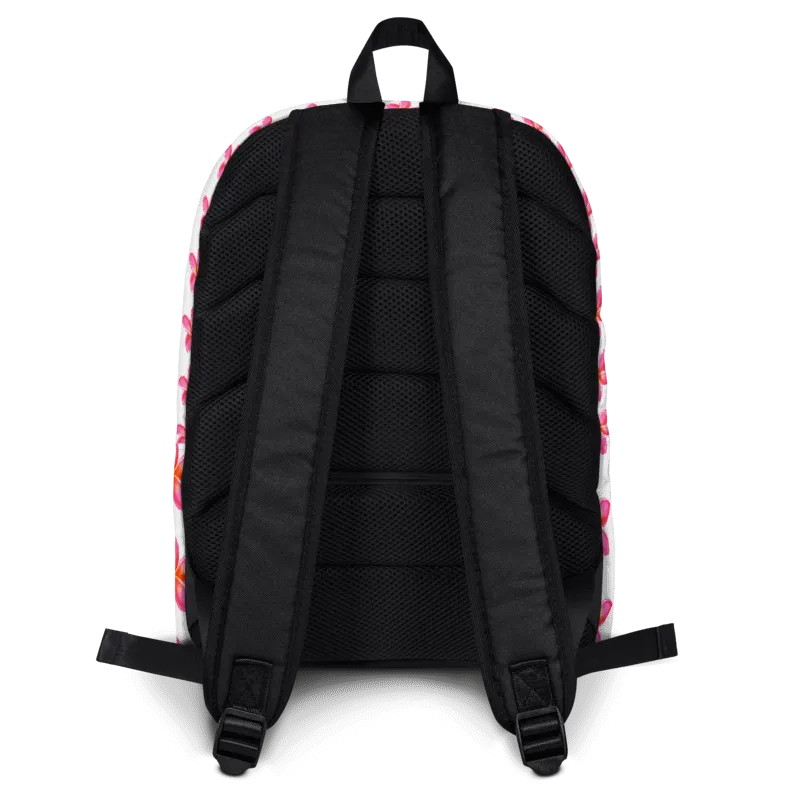 Tropical Pink Flowers Backpack