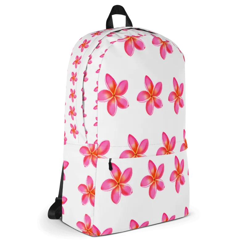 Tropical Pink Flowers Backpack