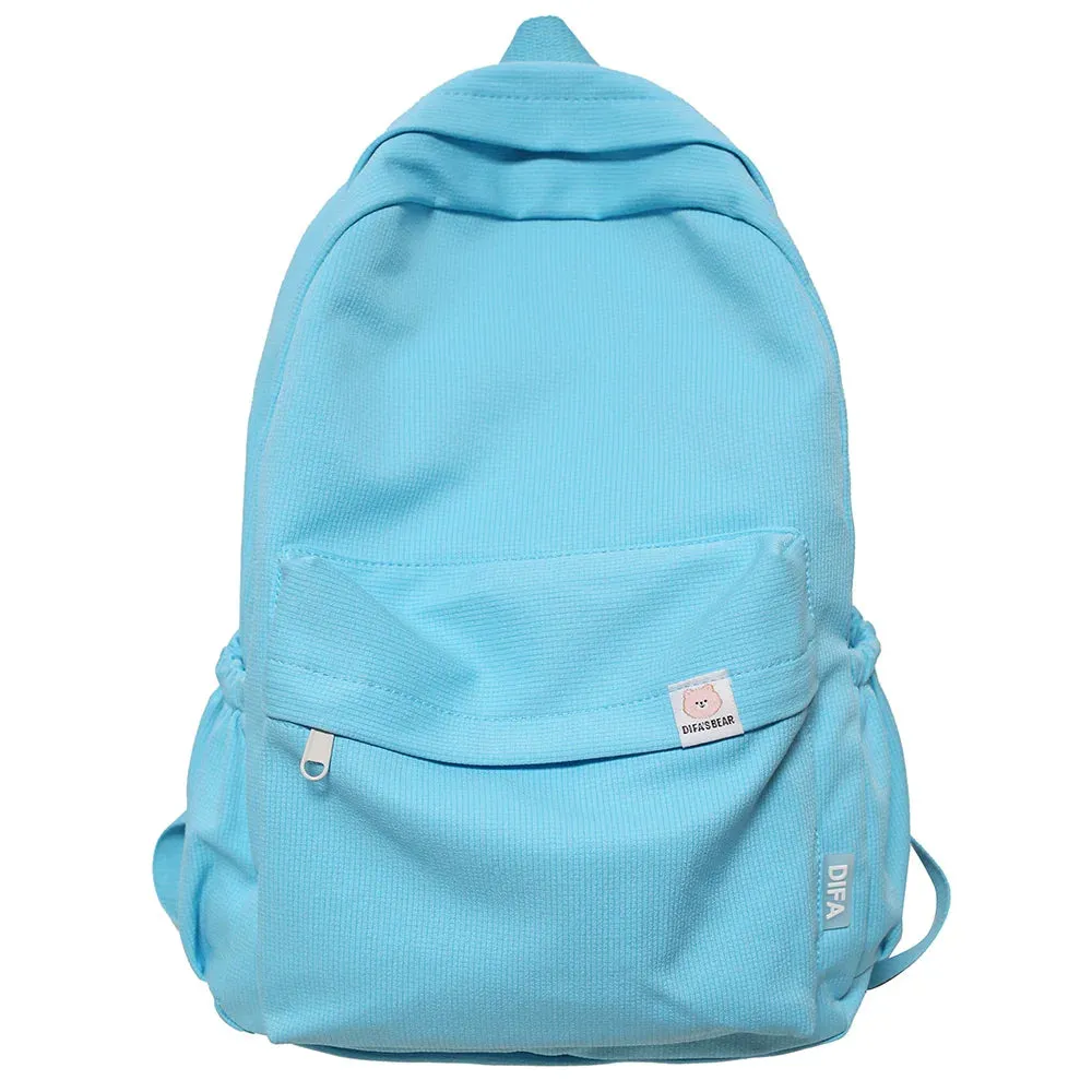 UAKISS  -  New Travel Women Kawaii Solid Color Book Bag Fashion Ladies Student Backpack Cool Girl College Bags Female Laptop Cute Backpacks