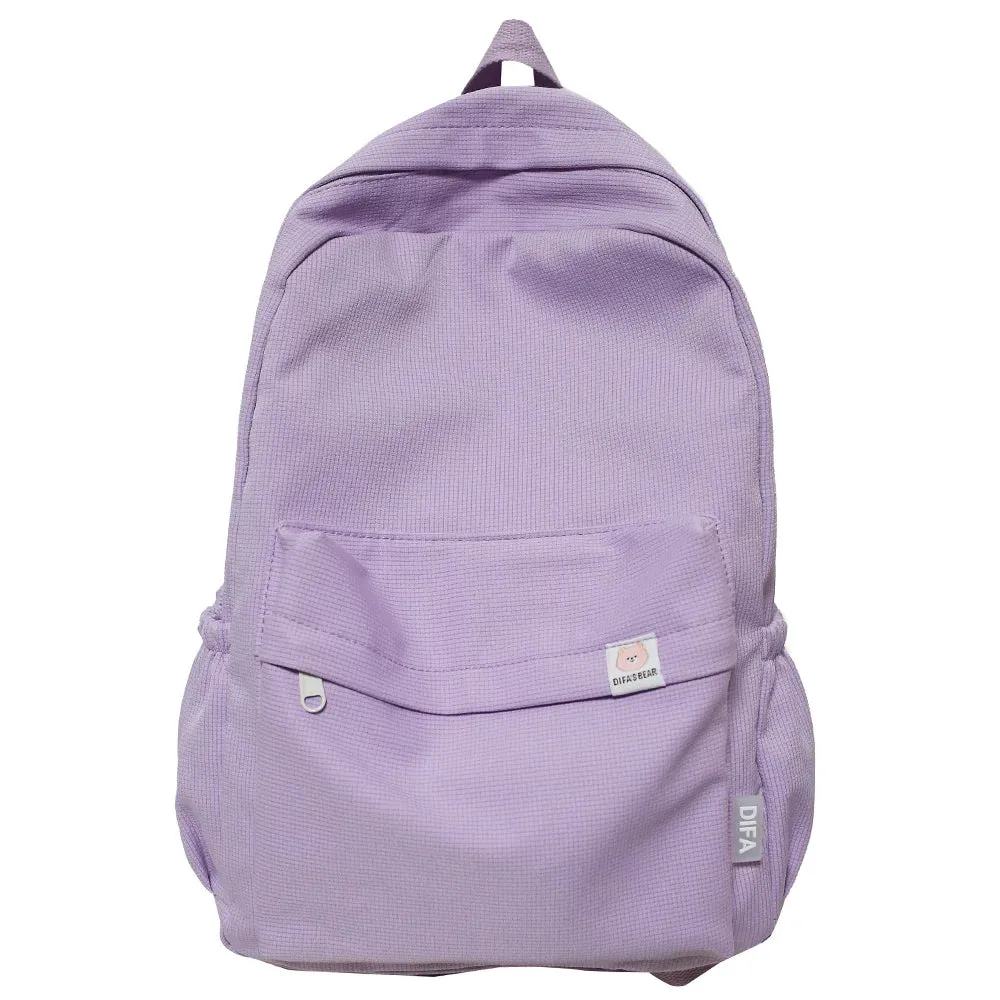 UAKISS  -  New Travel Women Kawaii Solid Color Book Bag Fashion Ladies Student Backpack Cool Girl College Bags Female Laptop Cute Backpacks