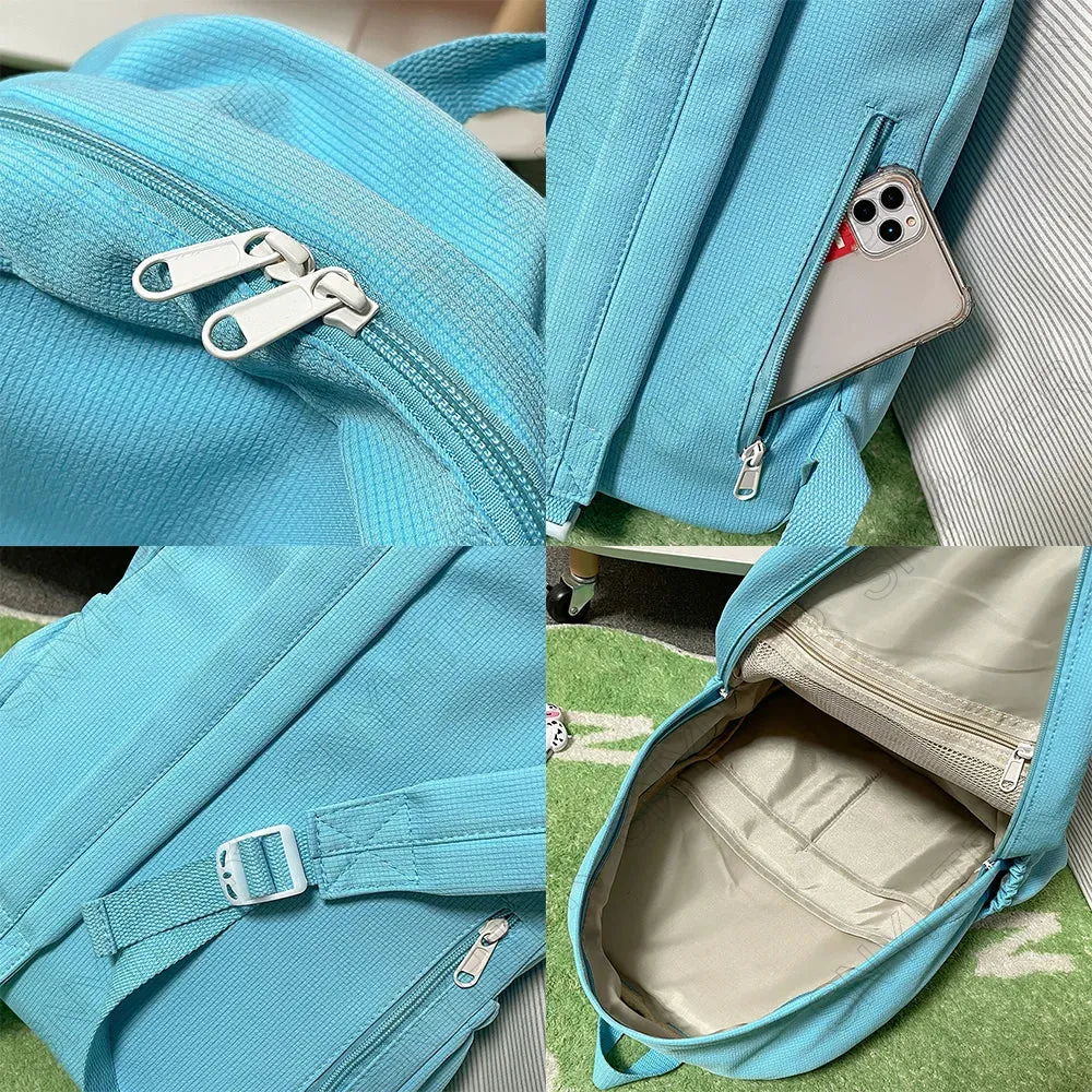 UAKISS  -  New Travel Women Kawaii Solid Color Book Bag Fashion Ladies Student Backpack Cool Girl College Bags Female Laptop Cute Backpacks