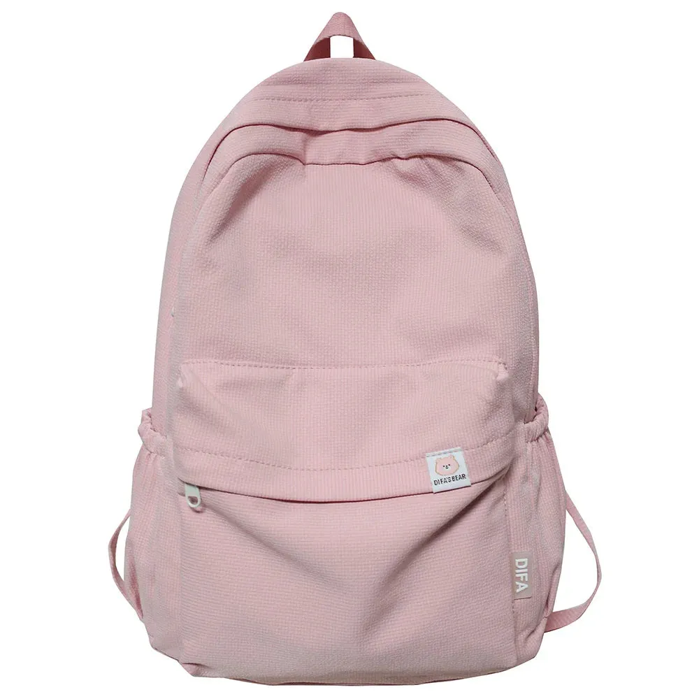 UAKISS  -  New Travel Women Kawaii Solid Color Book Bag Fashion Ladies Student Backpack Cool Girl College Bags Female Laptop Cute Backpacks