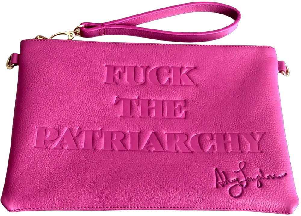 Vibrant Pink “Fuck the Patriarchy” Leather Bag