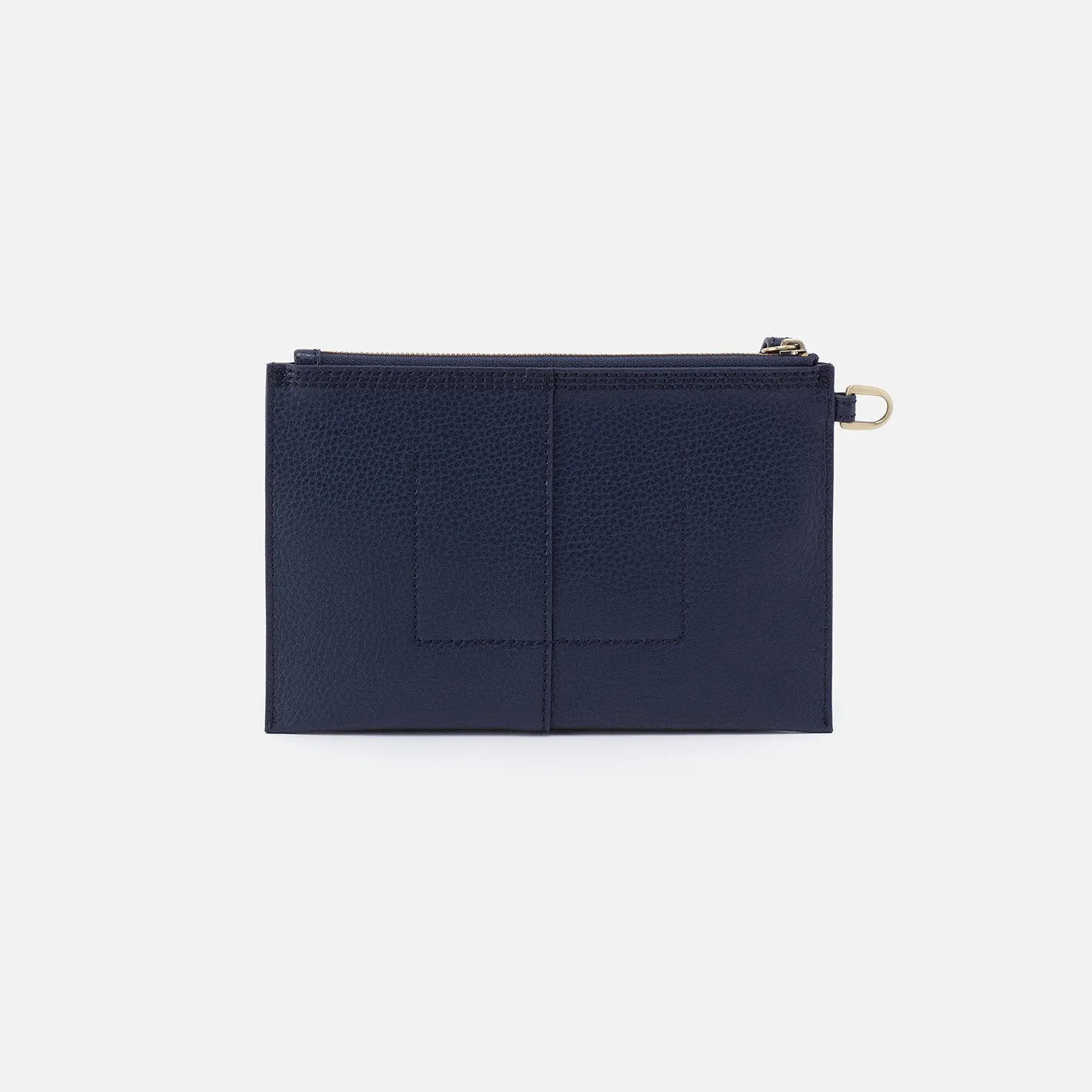 Vida Small Pouch In Micro Pebbled Leather - Mood Indigo
