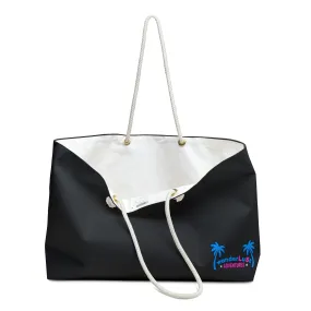 wanderLuSt ADVENTURES Black Small Logo Weekender Lifestyle Beach Travel Bag